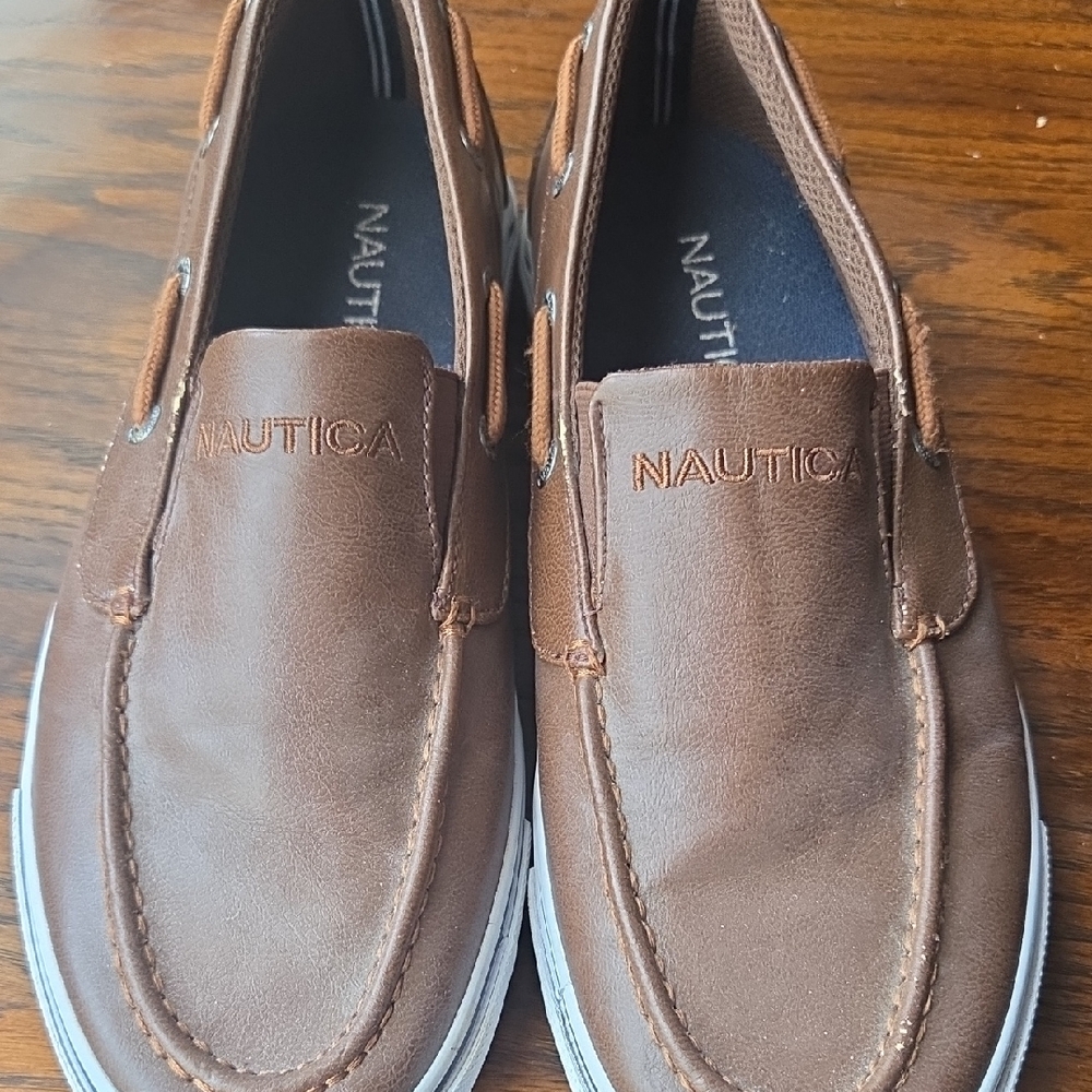 Nautica Brown Boat Shoes with Suede Finish